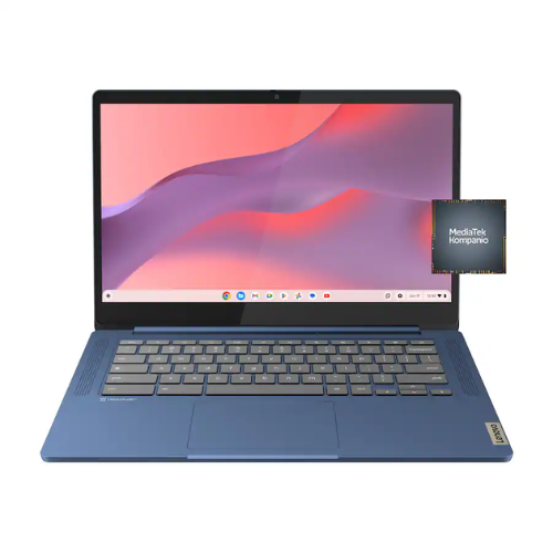 Lenovo IdeaPad Slim 3 Chromebook 14-Inch Full HD Laptop MediaTek Kompanio 520 4GB RAM 64GB eMMC Abyss Blue